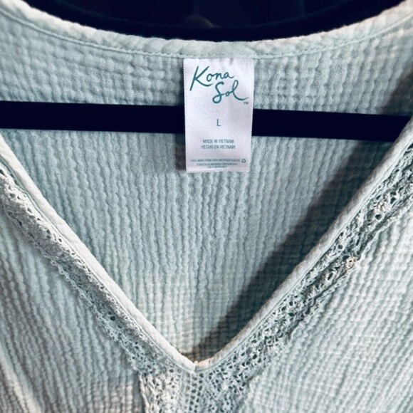Kona Sol Size Large Women’s V-Neck Top‎ - Picture 7 of 11